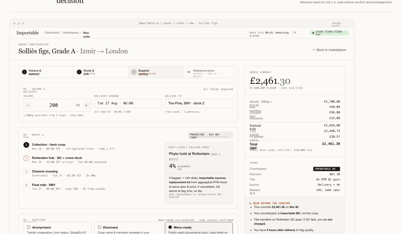 The £2,461 decision, with friction where it belongs.